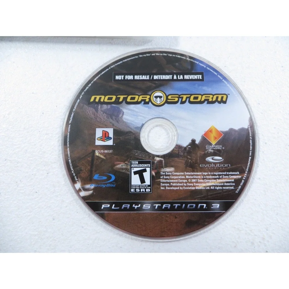 MotorStorm Not‎ For Resale Sony Playstation 3 PS3 2007 Complete CIB TESTED